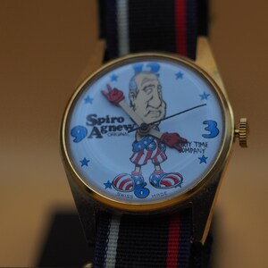 Spiro Agnew Watch | Dirty Time Company | Swiss Manual Wind | 1970s Political Satire image 2
