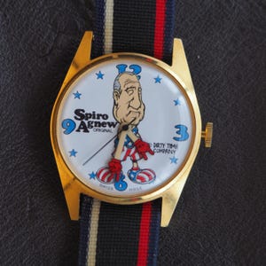 Spiro Agnew Watch | Dirty Time Company | Swiss Manual Wind | 1970s Political Satire image 1