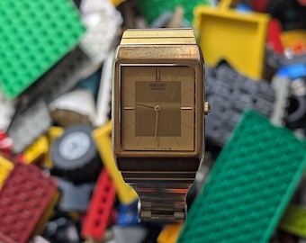 Neo-Vintage 1984 Seiko Quartz 9530-5420 Gold Tank Dress Watch — Serviced