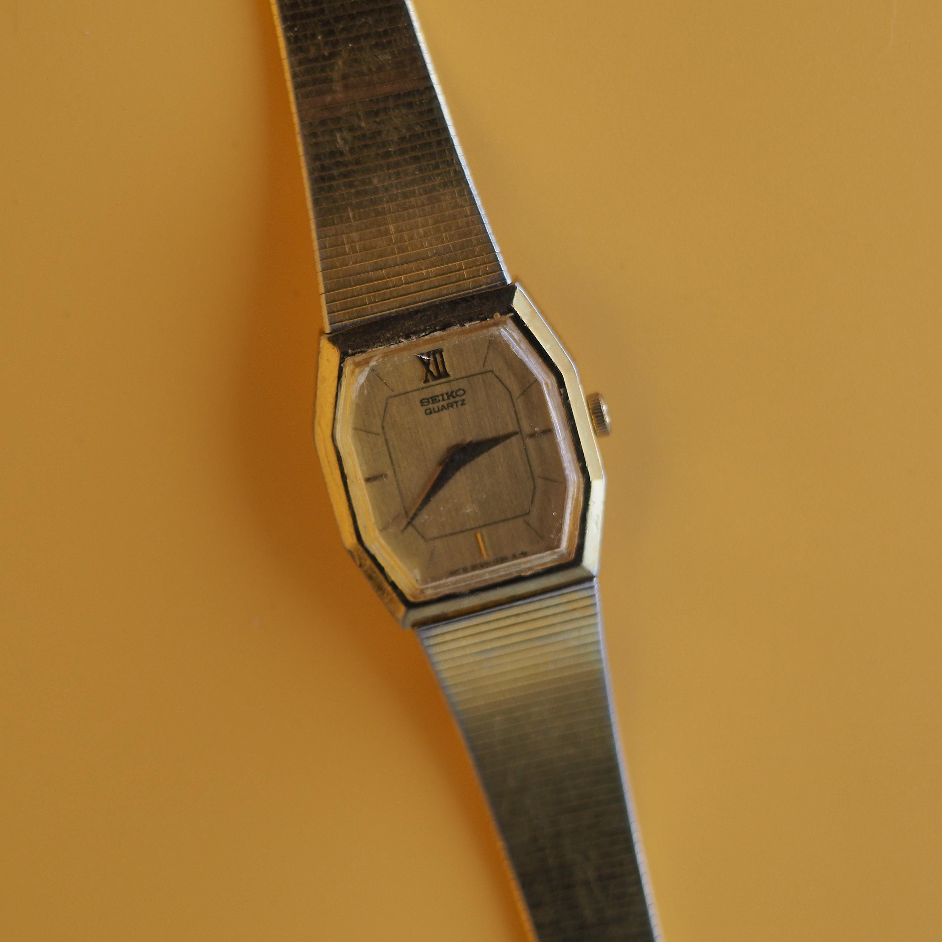 SEIKO QZ オクタゴン 八角 ブレスレット レディース 時計 新品電池 SEIKO QZ オクタゴン 八角 ブレスレット レディース 時計 新品電池