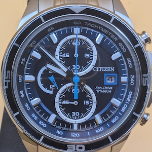 Citizen Eco-Drive Super Titanium Chronograph Watch | Solar Powered Sapphire Crystal image 11