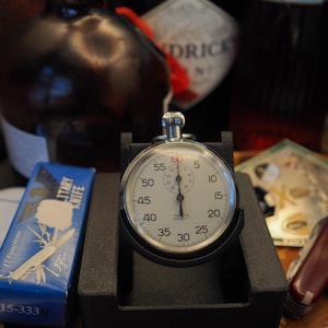 Cronómetro Racine Select vintage de acero cromado con temporizador mecánico