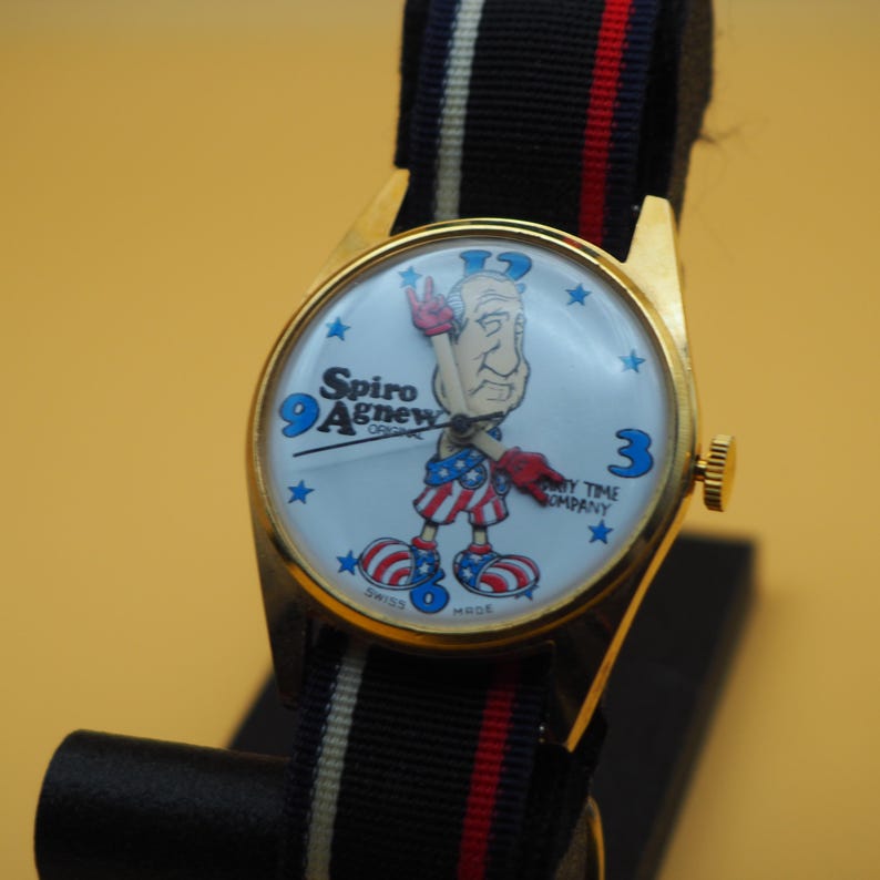 Spiro Agnew Watch | Dirty Time Company | Swiss Manual Wind | 1970s Political Satire image 7