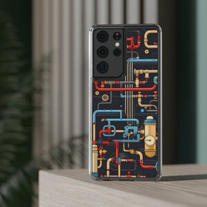 Mechanical Engineering Themed Piping Clear Cases