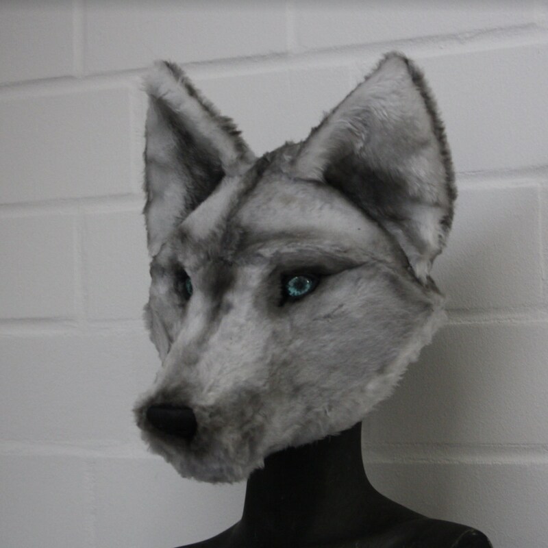 Máscara De Lobo Animal De Media Cara De EVA De Mascarada De Fiesta De Carnaval De Halloween