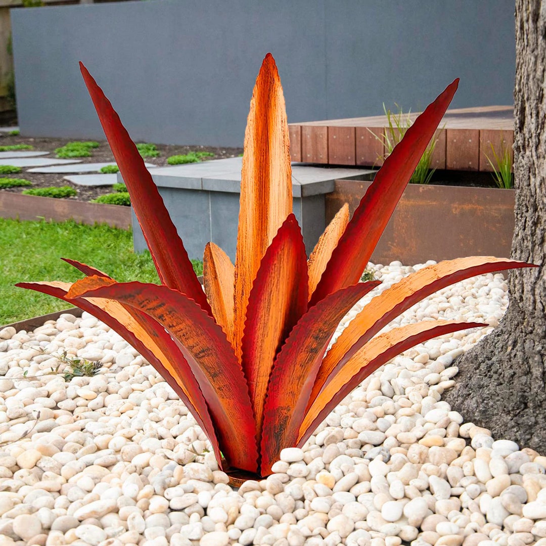 Metal Agave Plant Tequila Rustic Sculptureoutdoor Patio Etsy