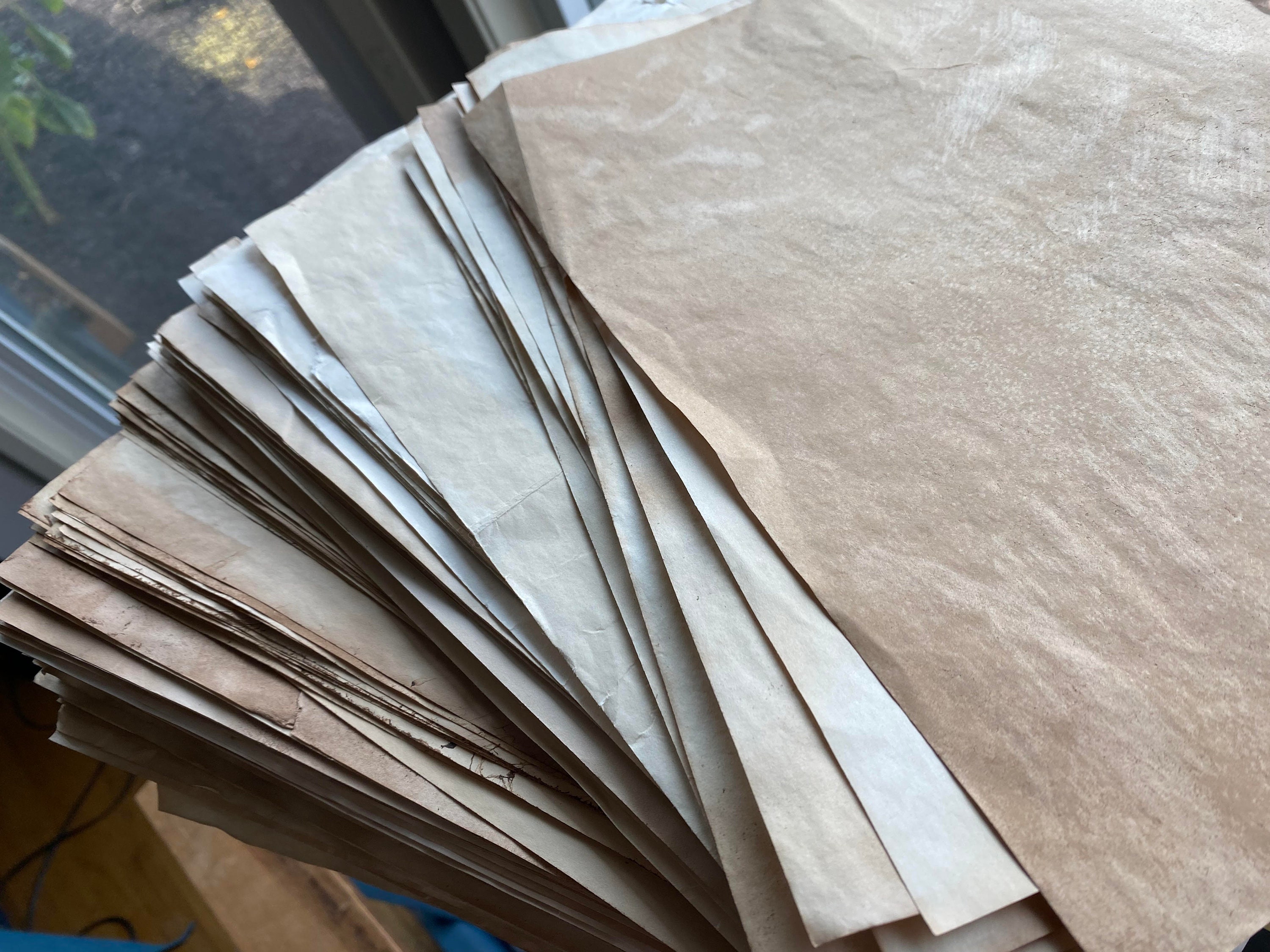 10 Sheets, Tea Dyed Paper [rose Tea] - Air Dried Tea Dyed Paper ...