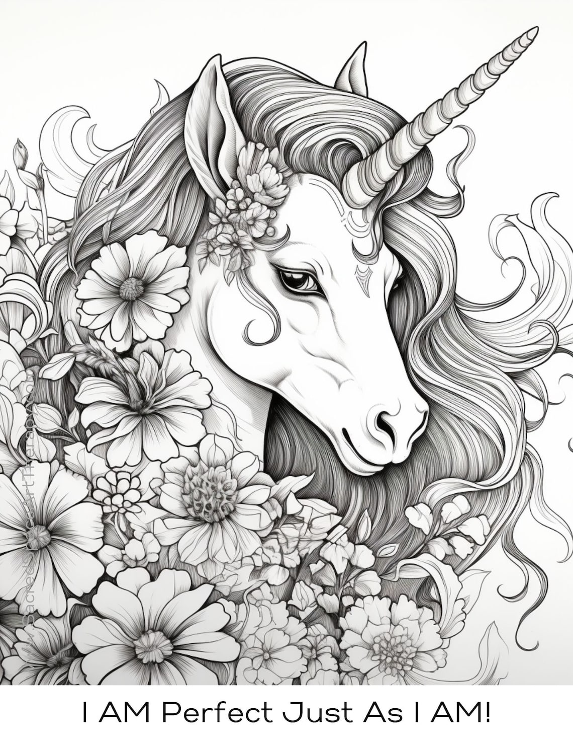 Magical Unicorn Coloring Book, Adult Coloring Book, Unicorns, - Etsy