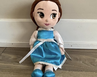 belle plush doll blue dress Disney Store Beauty & the Beast 13