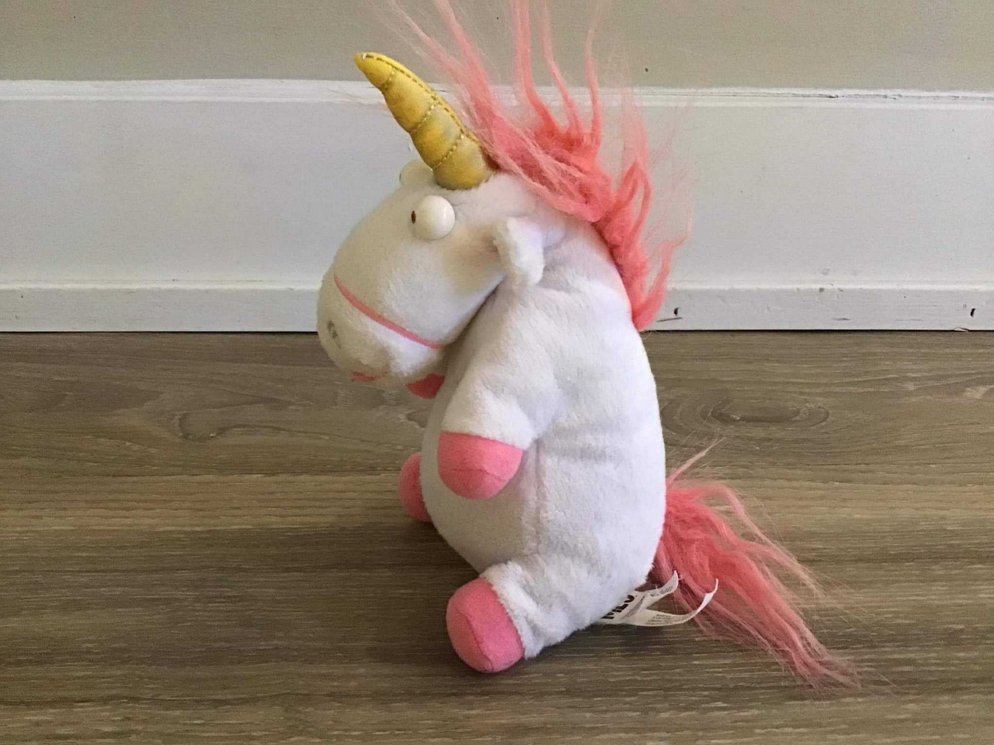 Universal Studios Despicable Me Its So Fluffy White Unicorn Plush Backpack  (NEW)