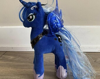Ty Sparkle My Little Pony Princess Luna Dark Sky Blue 9” Plush.