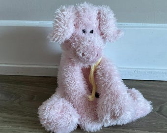 Gund Monsey Pink Pig  Plush 30059 Fuzzy and soft.