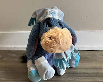 Disney Store Exclusive Eeyore Winnie the Pooh  Plush Christmas/Winter