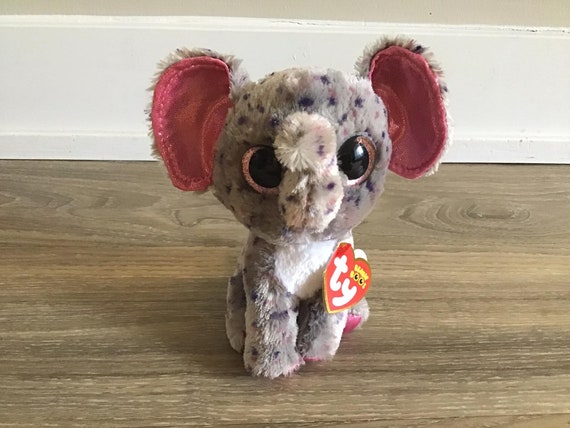 Ty Beanie Boos Specks the Elephant Stuffed Animal Plush Toy 7"