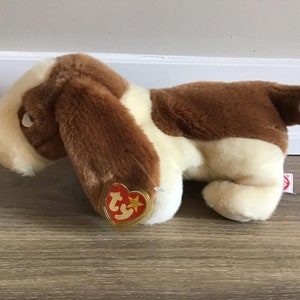 Vintage 1998 ty Originals Basset Hound Stuffed Animal Plush Toy 12&quot;