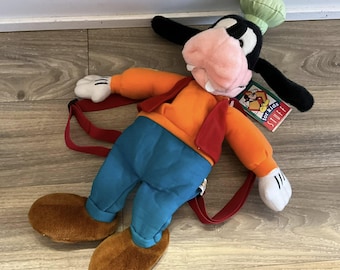 Vintage 90s Mickey for Kids Plush Backpack Goofy 22"