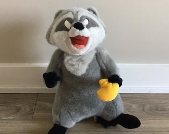 Disney Meeko Raccoon Pocahontas Stuffed Animal Plush Toy 15.5"