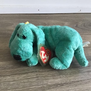 ty Beanie Babies Diddley the Dog Stuffed Animal Plush Toy 6&quot;