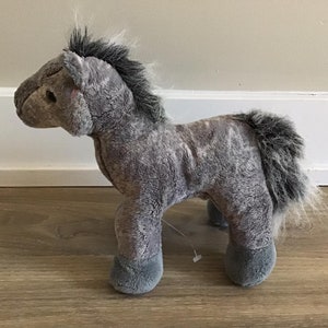 Ganz Webkinz Gray Horse Stuffed Animal Plush Toy 8.5&quot;