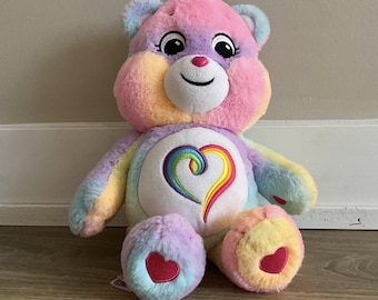 Care Bears Cloudco Togetherness Love All Bear 13" Plush Toy Pink Rainbow
