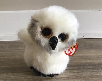 Ty ビーニーブーズ オースティン ホワイト フクロウ グリッター