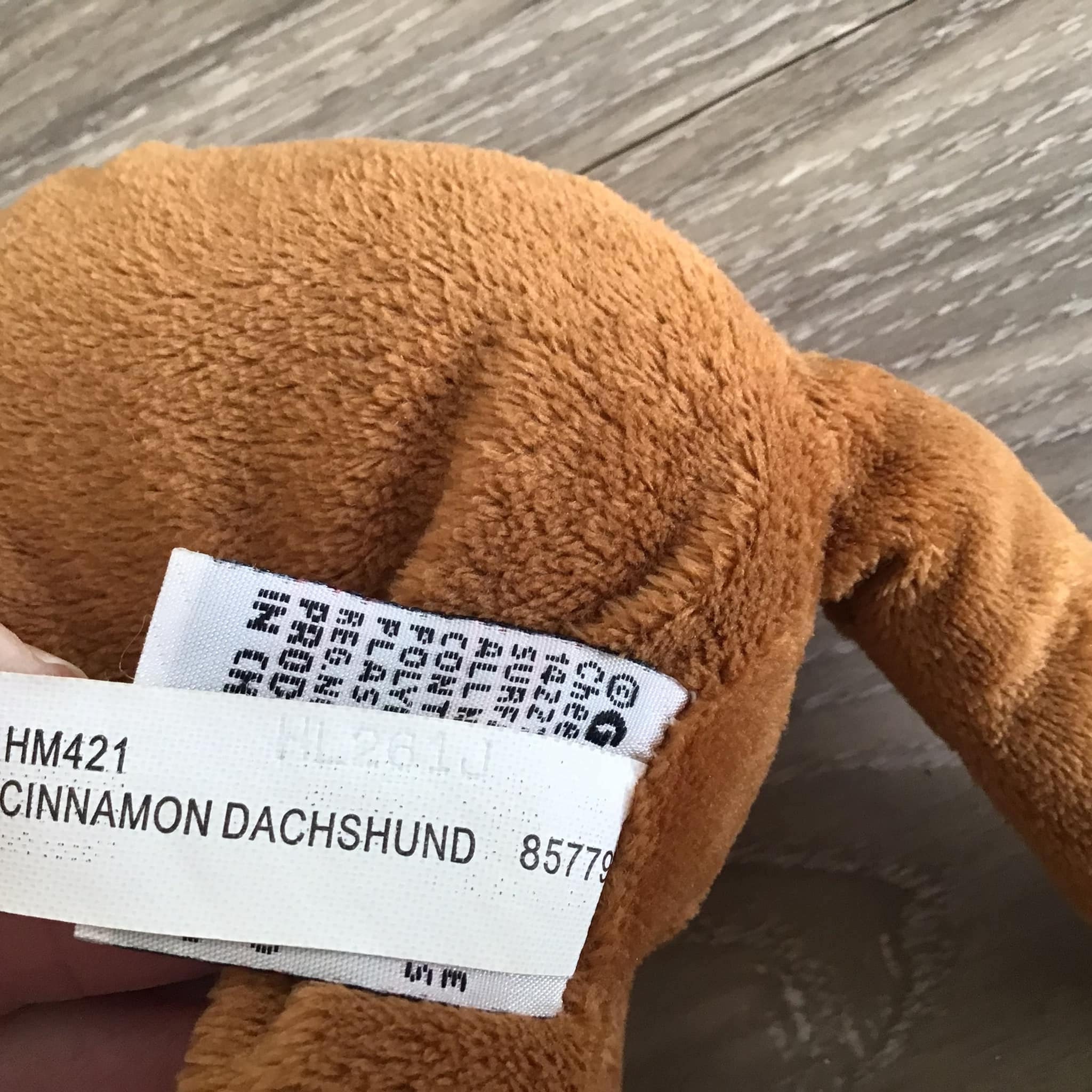 Ganz Webkinz Cinnamon Dachshund Plush Hotdog Weenie Dog