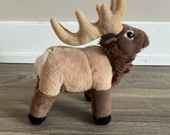 Wild Republic  Med. Bull Elk Stuffed Animal Plush Wildlife Reindeer Standing