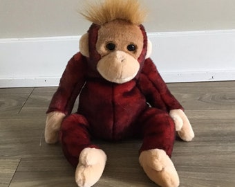 TY Squish A Boo Brown Monkey Plush Pillow – 20 Cm Soft Cuddly Toy For Kids & Decor | Dunston Stuffed Animal - View #5