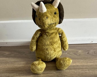 Triceratops Dinosaur Stuffed Animal Plush Toy 10"