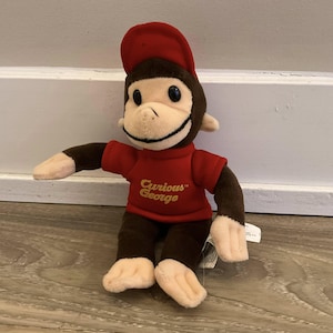 Vintage Curious George 9 Inch Plush Monkey Stuffed Animal