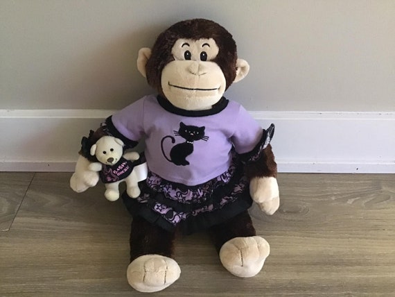 Build a bear Girl Monkey Stuffed Animal Plush Toy 18 Etsy UK
