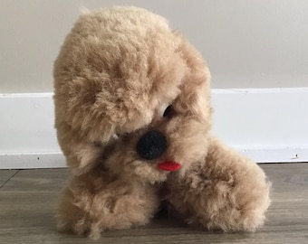 Funny Realistic Poodle Dog Stuffed Animal Plush Toy 10.5"