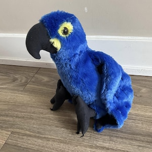 Wild Republic Tropical Blue Hyacinth Macaw Parrots Plush Stuffed Animal