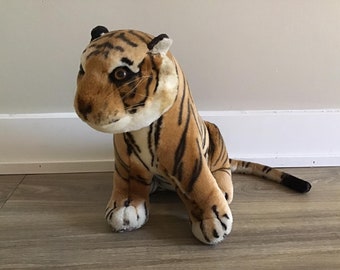 Realistic Tiger Stuffed Animal Plush Toy 15"
