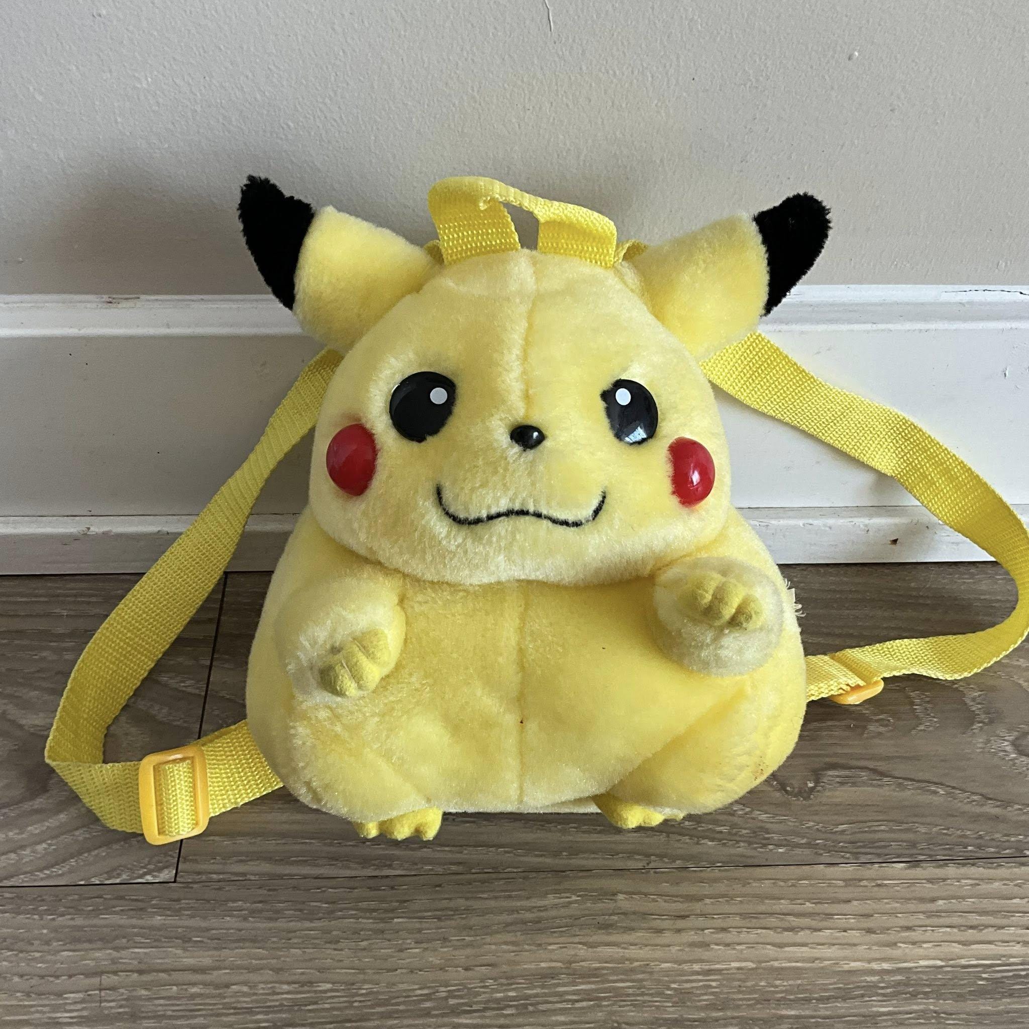 Yellow Pikachu Plush Backpack Pokémon | Pikachu Big Plush Backpack – MSClaw25 main image 2