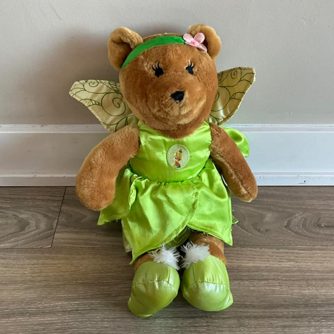 限定品　ハーマン社　ティンカーベル　テディベア ディズニー ティンカーベル ドレス 翼付き 18インチ ぬいぐるみ