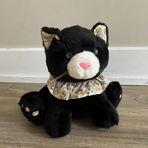 Motry Toys Black Kitty Cat Stuffed Animal Plush Toy 9&quot;