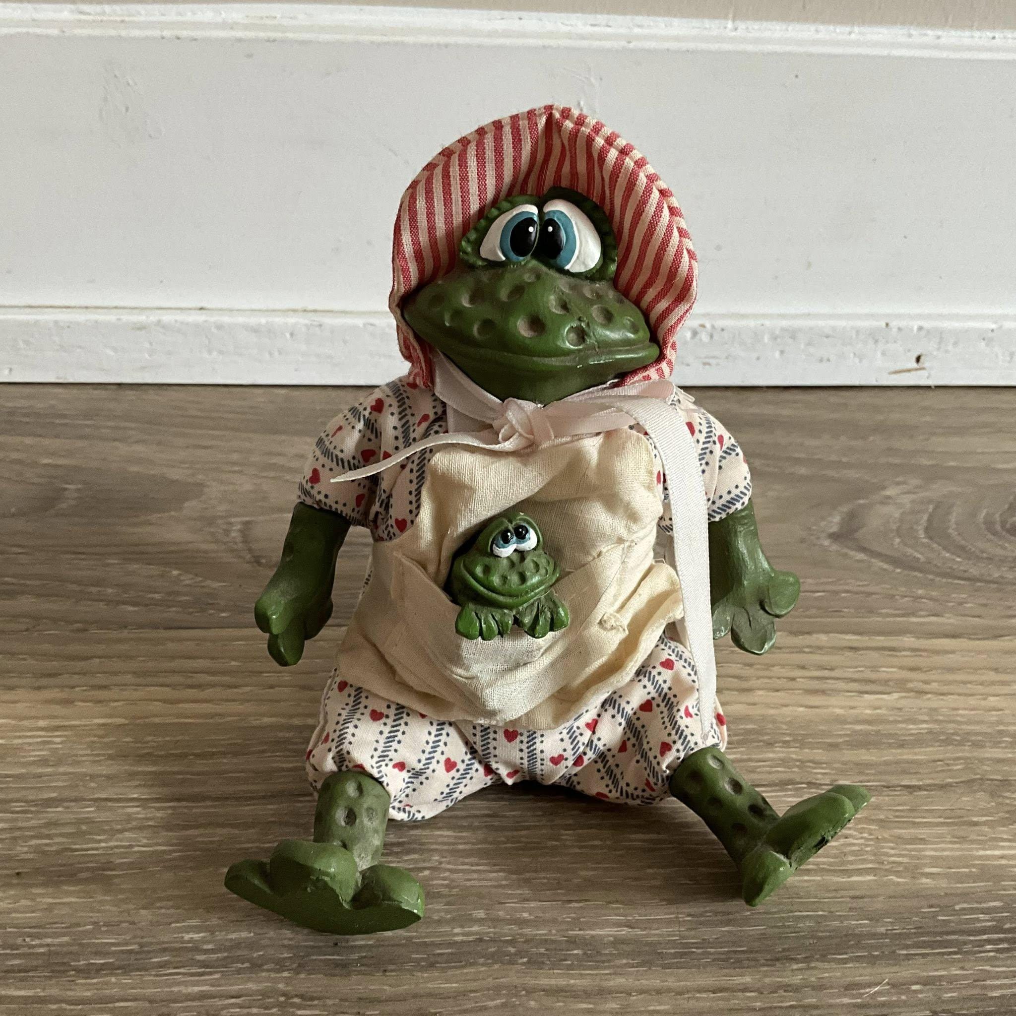 Russ Berrie Freida Frog the Country Folks Shelf Sitter Doll - Etsy