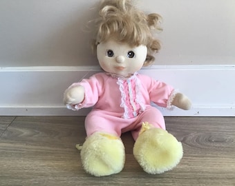 Vintage Mattel 1985 My Child Doll Blonde Hair & Brown Eyes