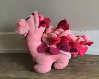 ピンクと赤のドラゴンぬいぐるみ Classic Toy Co ドラゴン 火を吐くぬいぐるみ 赤ピンク 30インチ
