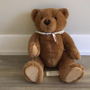 Vintage 1985 Dakin and Co Bronze Teddy Bear Stuffed Animal Plush Toy 15&quot;