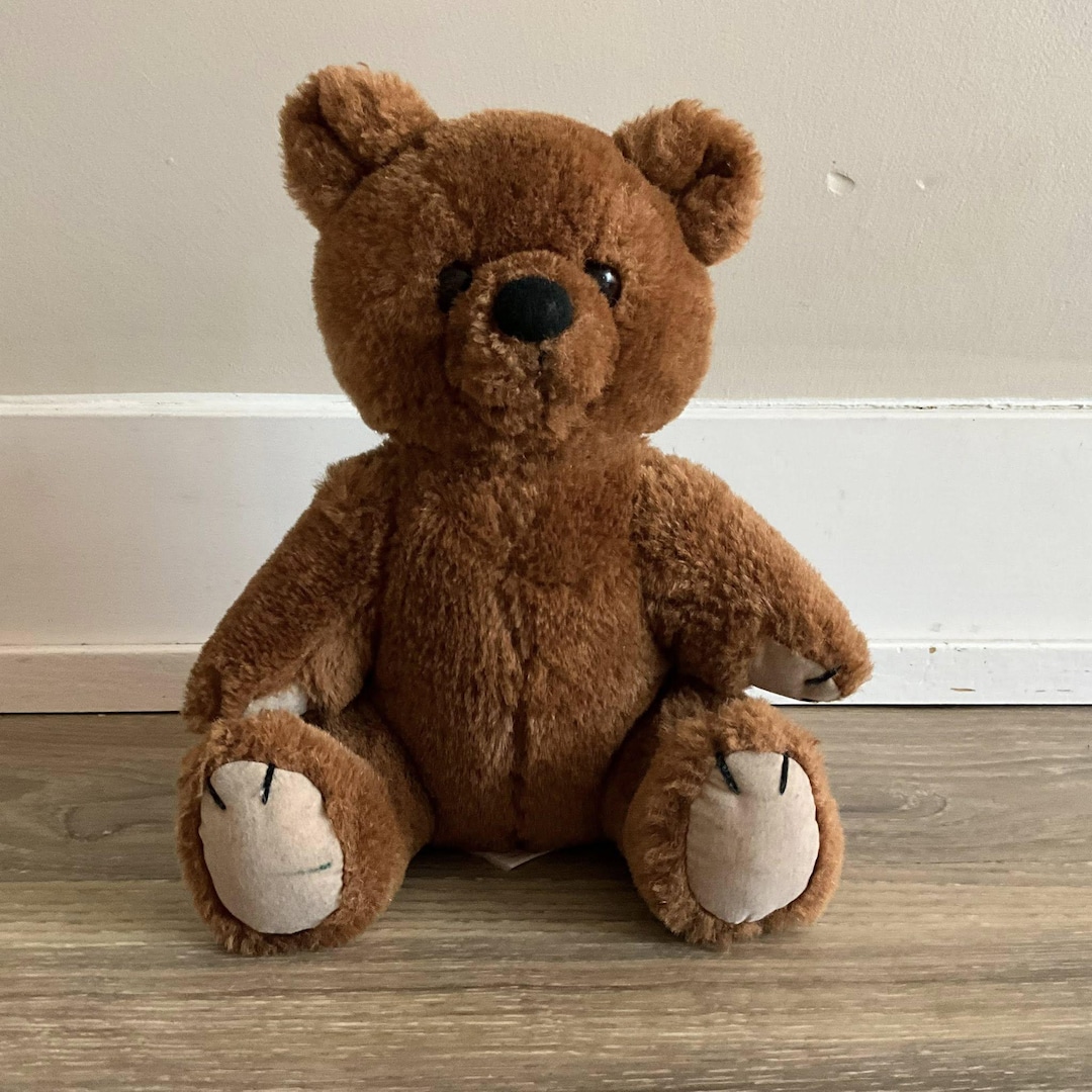 Vintage Dakin Brown Jointed Teddy Bear Plush Stuffed Animal - Etsy