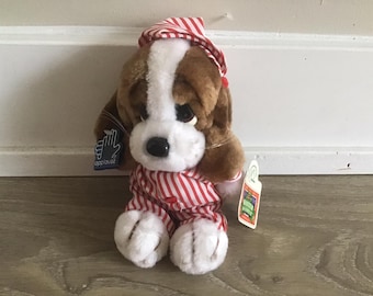 Applause Sleepy Doggy Stuffed Animal Plush Toy 8"