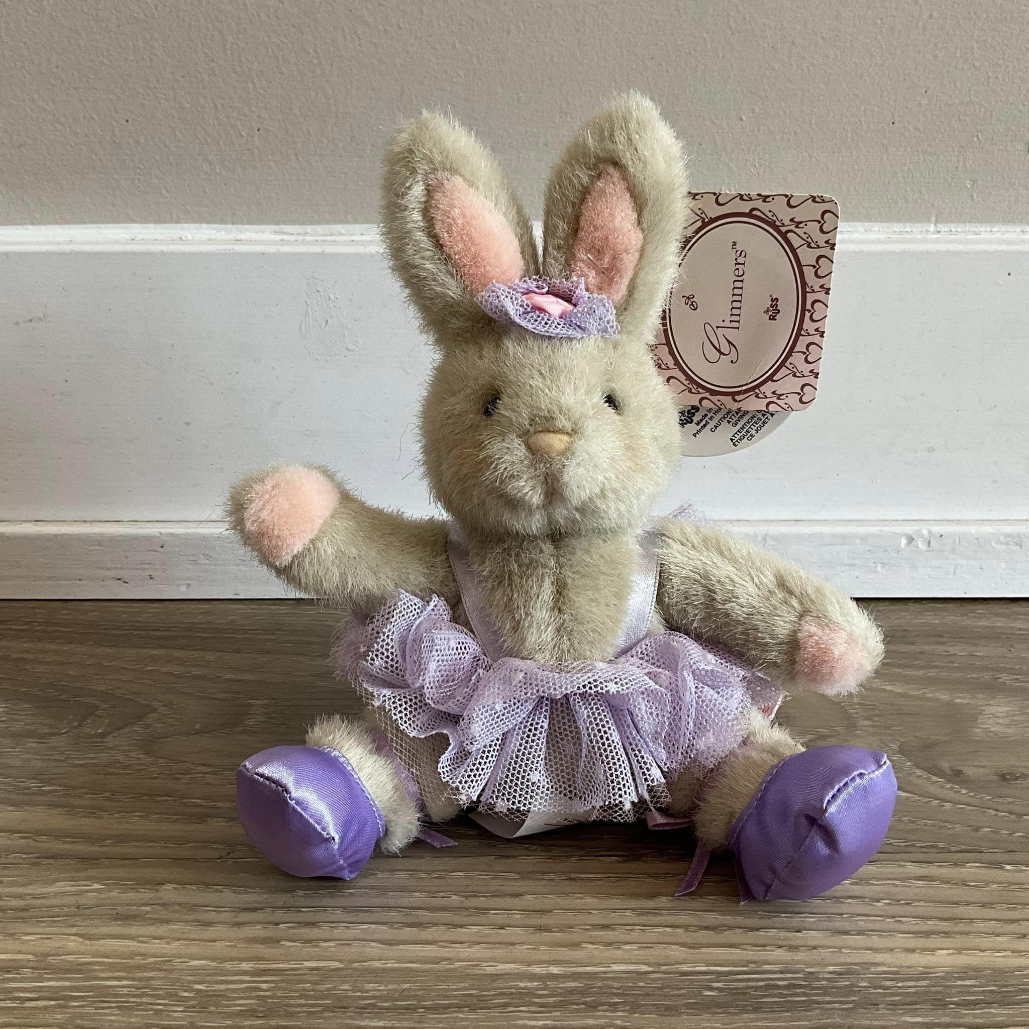 Russ Berrie Glimmers the Bunny Rabbit Stuffed Animal Plush Toy 7