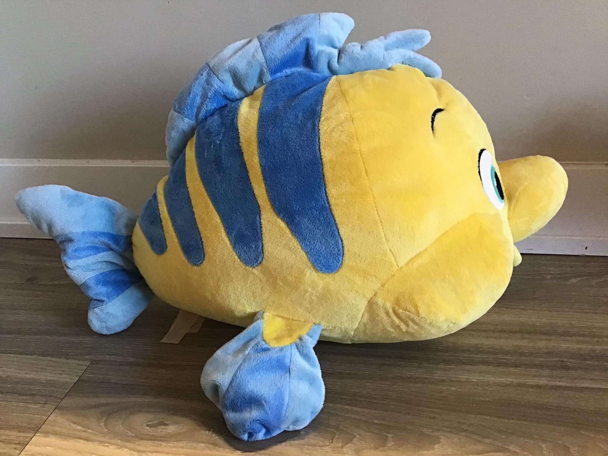 Disney the Little Mermaid Flounder the Fish Stuffed Animal Plush Toy 21 ...