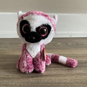 Vintage Ty Beanie Boo &#39;LeeAnn&#39; der Pink Lemur Plüschstoff (6 inch)