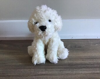 Ganz Cute Cuddly White Puppy Dog Stuffed Animal Plush Toy 10"