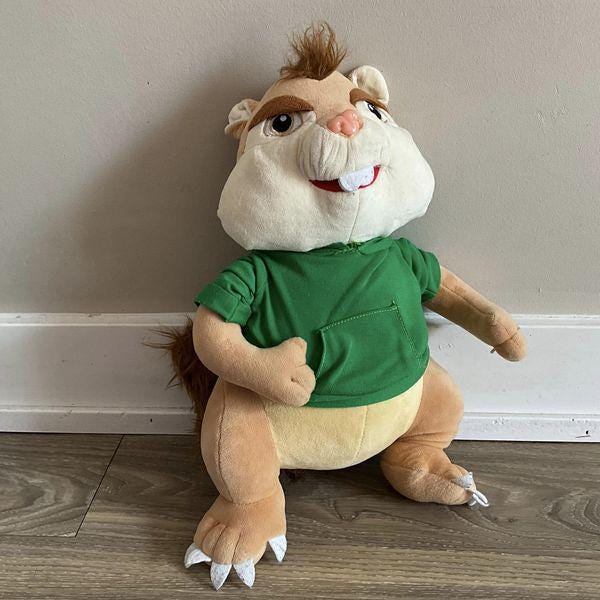 The Chipmunks Theodore the Chipmunk Stuffed Animal Plush Toy 16 Etsy UK