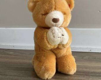 Vintage 1999 ty Beanie Buddies Praying Teddy Bear Stuffed Animal Plush Toy