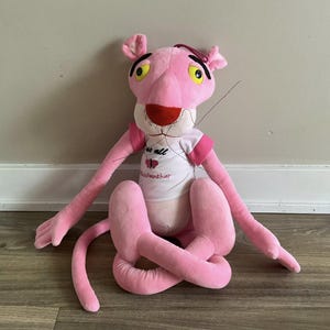 Large Pink Panther Plush Doll Toy Cute Stuffed Animal KIDS Stylish Child Gift Cartoon